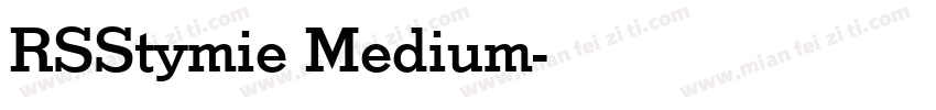 RSStymie Medium字体转换